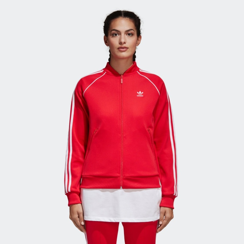 Adidas Red SST Womens Track Jacket CE2393